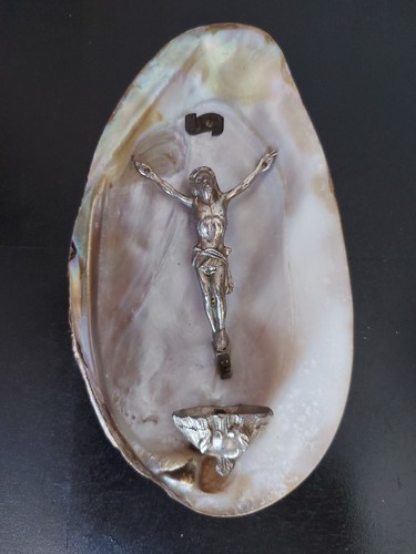 Ancien bénitier crucifix - ancien, bénitier,
