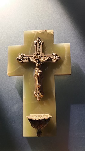 Crucifix bénitier ancien - ,