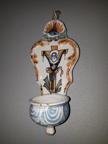 Bénitier crucifix - bénitier, en